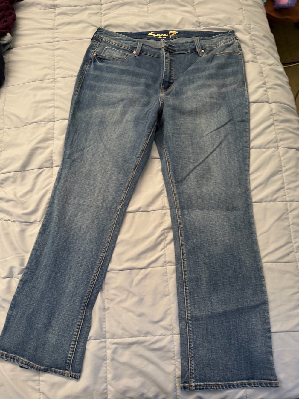 Seven7 Women's Medium Blue Bootcut Jeans